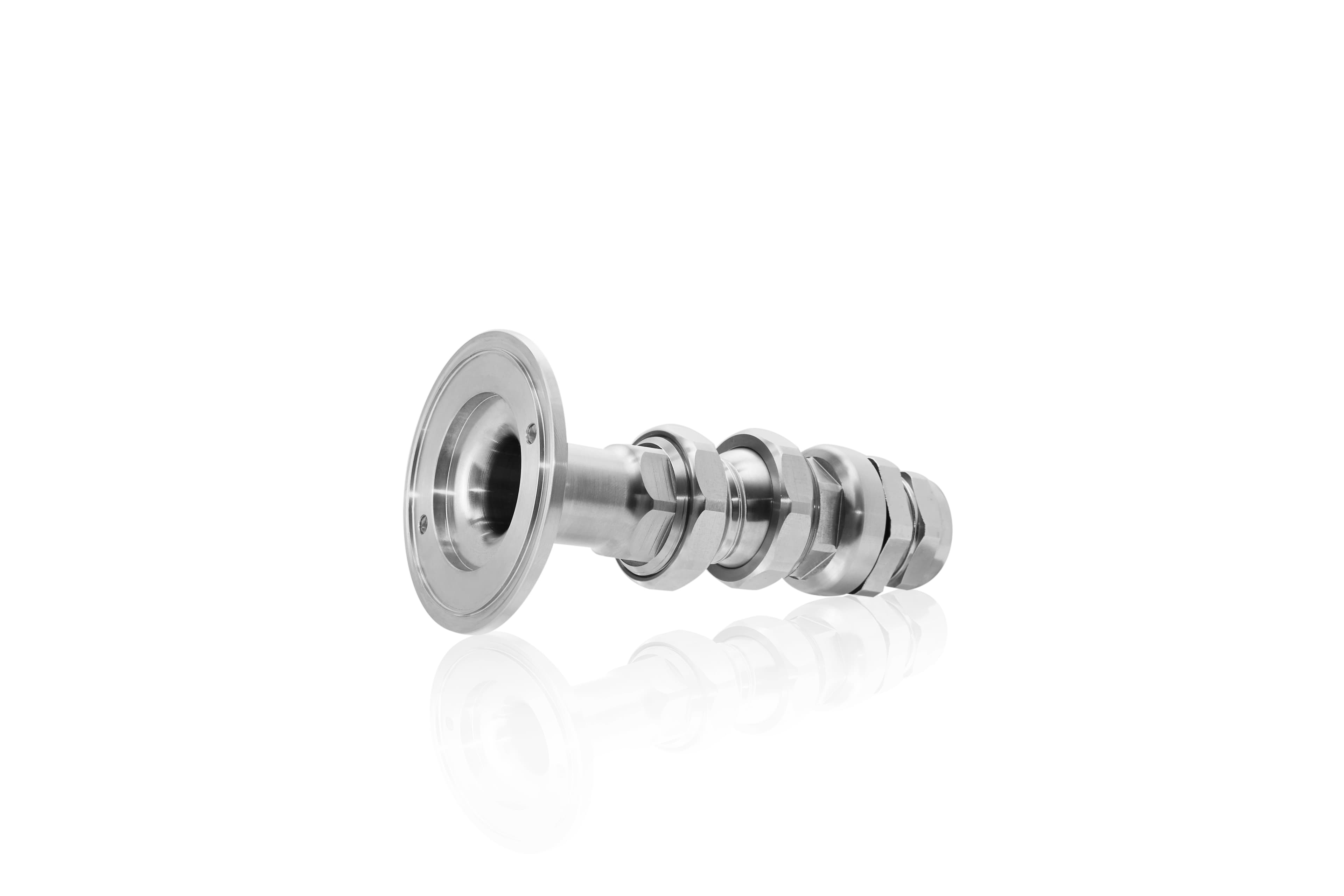 Flex arm mount — through-wall