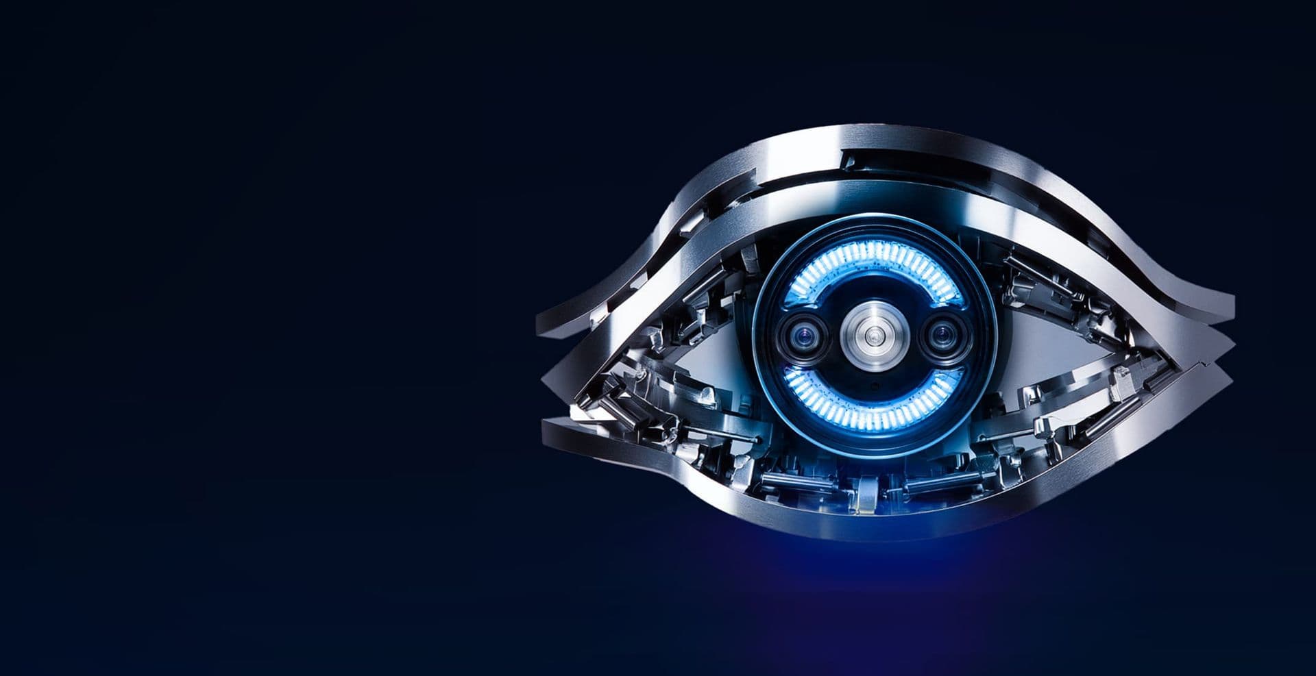 Teaser visual for the IMTS 2026 world premiere — a glowing eye emerging from the dark.